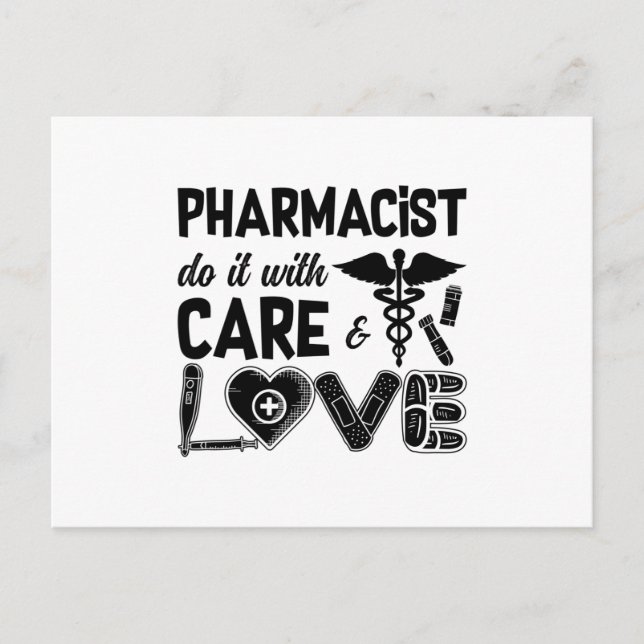 Postal Pharmacy Pharmacist Do It With Care Pharmacists (Anverso)