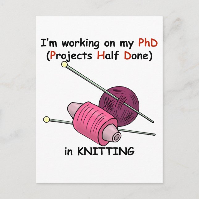 Postal PhD in Knitting (Anverso)