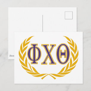 Postal Phi Chi Theta   Griego con Corona