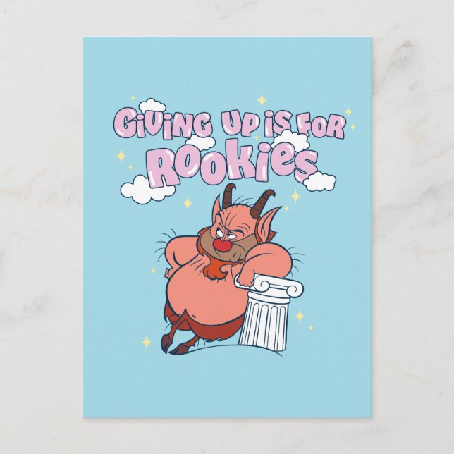 Postal Phil - Giving Up is for Rookies Postcard (Anverso)