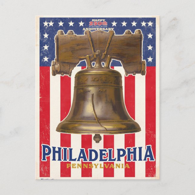 Postal Philadelphia Liberty Bell Vintage (Anverso)