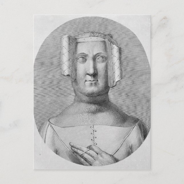 Postal Philippa de Hainault (Anverso)
