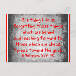 Postal Philippe Bible verse Una cosa que hago es
