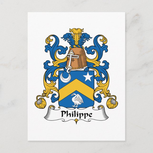 Postal Philippe Family Crest (Anverso)