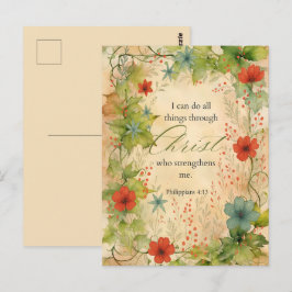 Postal Philippians 4:13 I Can Do All Things Vintage Botan