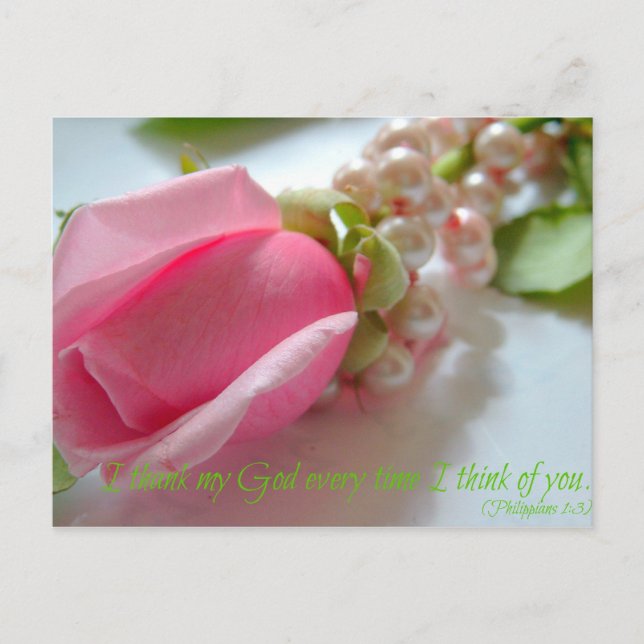 Postal Philippips versículo de la Biblia le doy gracias a (Anverso)