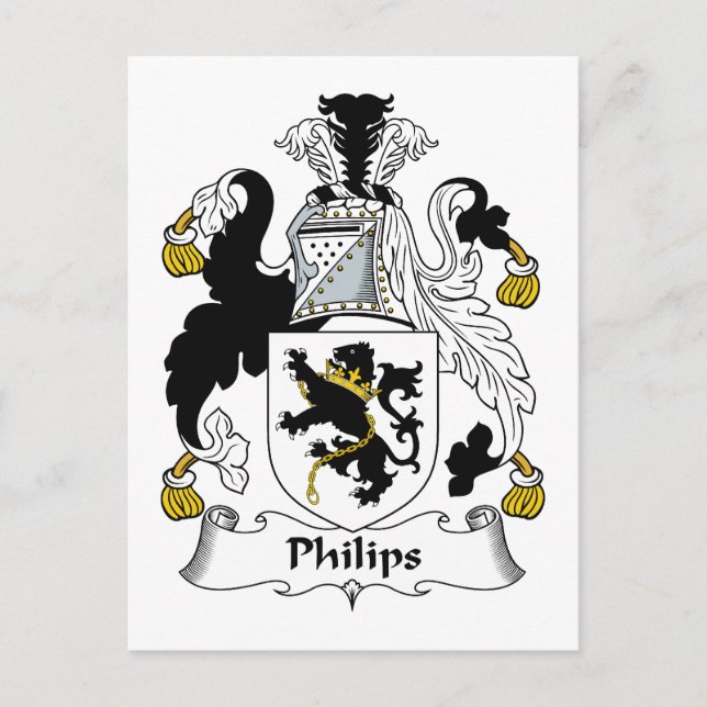 Postal Philips Family Crest (Anverso)
