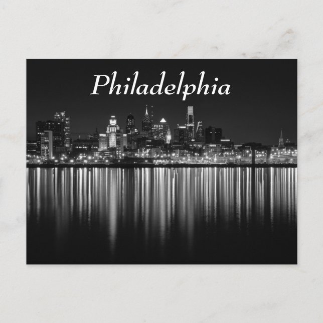 Postal Philly night b/w (Anverso)
