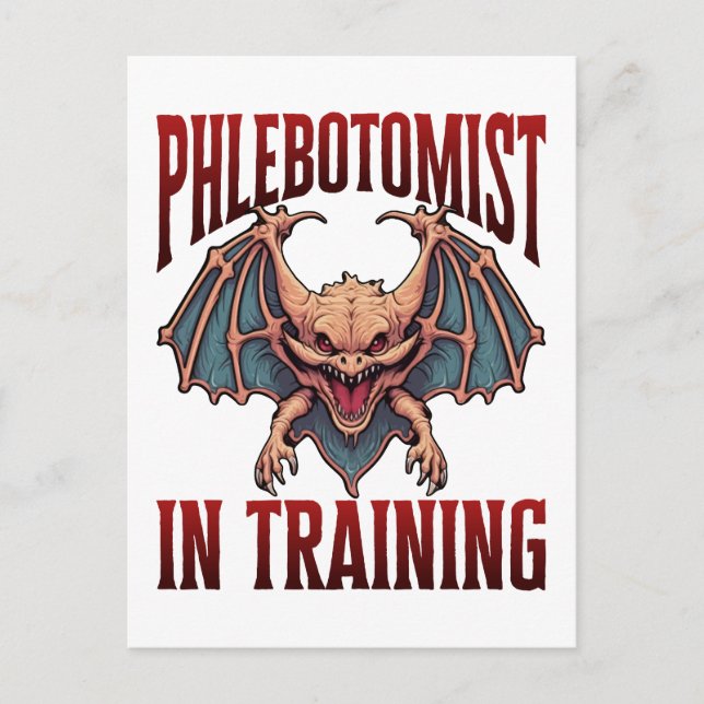 Postal Phlebotomist in Training Funny Student Bat (Anverso)