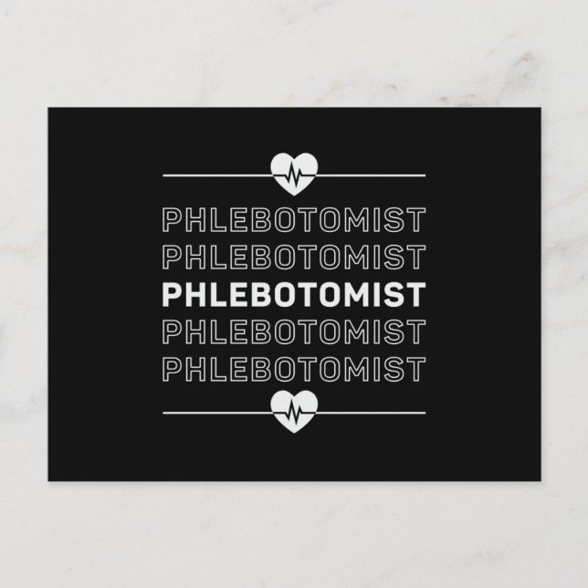 Postal Phlebotomist Phlebotomy Nurse Médica regalo médico (Anverso)