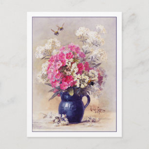 Postal Phlox y Euphorbia de Longpre