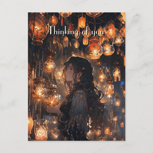 Postal Phoebe en la Sala de las Farolas (Anverso)