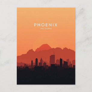 Postal Phoenix Arizona: Atardecer en el Desierto