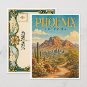 Postal Phoenix Arizona Camelback Mountain GeoSaga