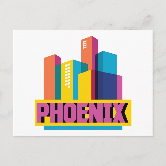 Postal Phoenix, Arizona | Línea aérea de Neon (Anverso)