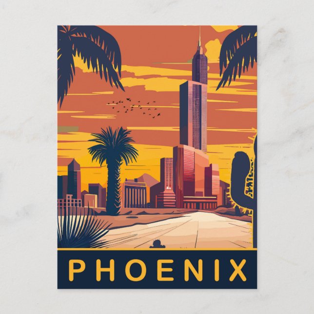 Postal Phoenix, Arizona, Viaje (Anverso)