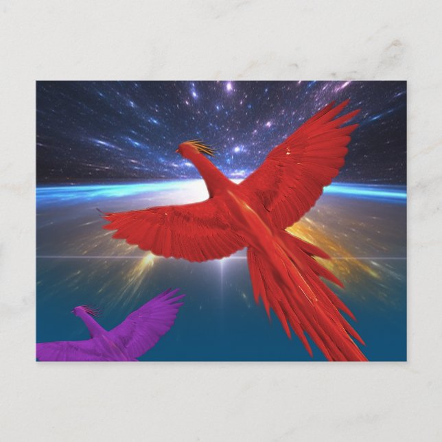 Postal Phoenix En El Espacio (Anverso)