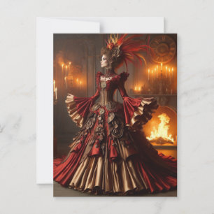 Postal Phoenix Fire Queen Steampunk Victorian Industrial