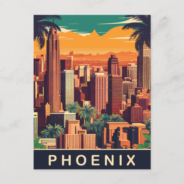 Postal Phoenix Skyline, Viaje (Anverso)