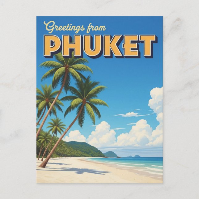 Postal Phuket Playa Patong Tailandia Viajes (Anverso)
