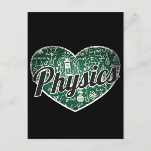 Postal Physics Retro Heart Blackboard Love