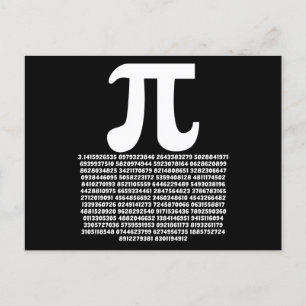 Postal Pi 3.14 Número Irracional Matemático Regalo Matemá