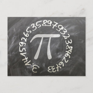 Postal Pi Day PiDay Chalkboard Education