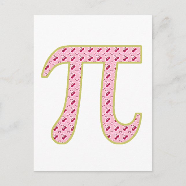 Postal pi de cereza (pastel) (Anverso)