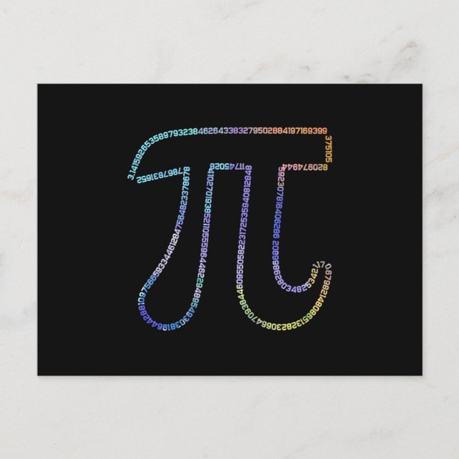 Postal Pi Irrational Number Math Physics 3.14 (Anverso)