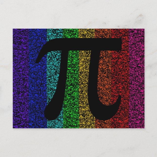 Postal Pi Rótulo Negro (Anverso)