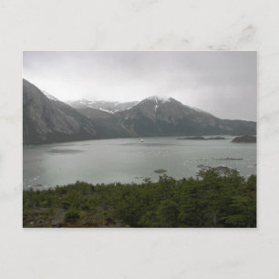 Postal Pia Fjord, Chile, con Mare Australis en ancla