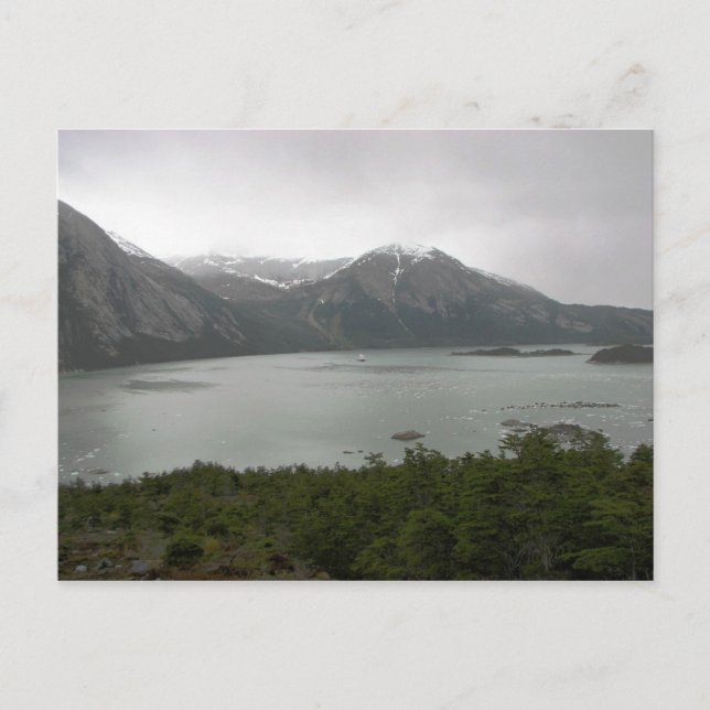 Postal Pia Fjord, Chile, con Mare Australis en ancla (Anverso)