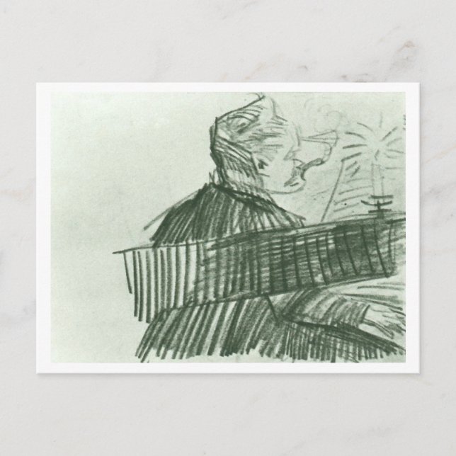 Postal Pianista, Bello Artes de Vincent van Gogh (Anverso)