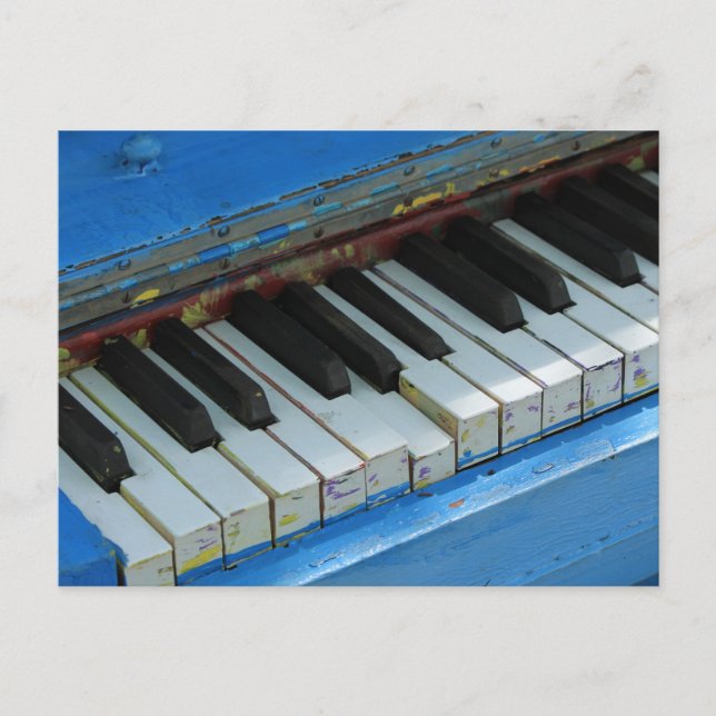 Postal Piano azul (Anverso)