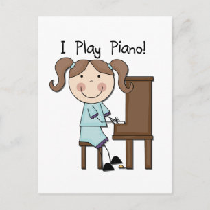 Postal Piano - Camisetas y regalos para mujeres