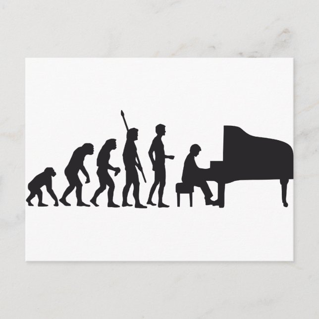 Postal piano de evolución (Anverso)