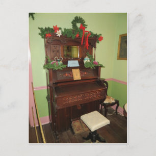 Postal Piano decorado