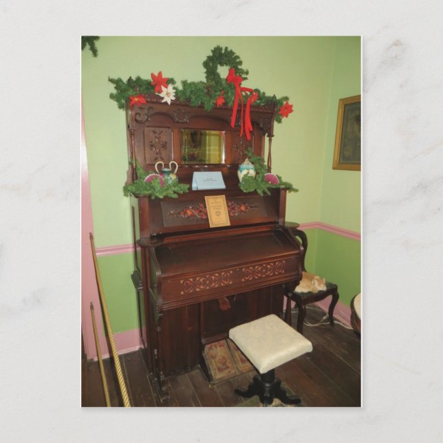 Postal Piano decorado (Anverso)
