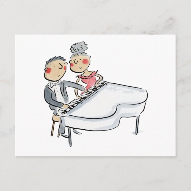 Postal Piano Duet (Anverso)