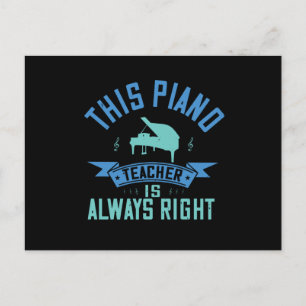 Postal Piano - El Maestro De Piano Siempre Tiene Razón