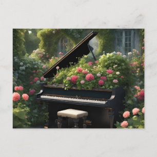 Postal Piano en Bloom - pintura al jardín