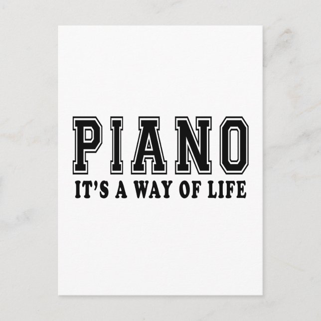 Postal Piano es forma de vida (Anverso)