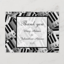 Postal Piano Gracias Boda