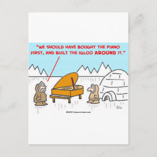 Postal piano iglo Eskimoes