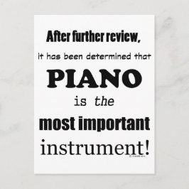 Postal Piano Instrumento más importante