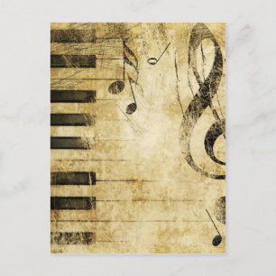 Postal Piano Music Notes