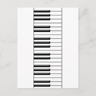 Postal Piano negro y blanco