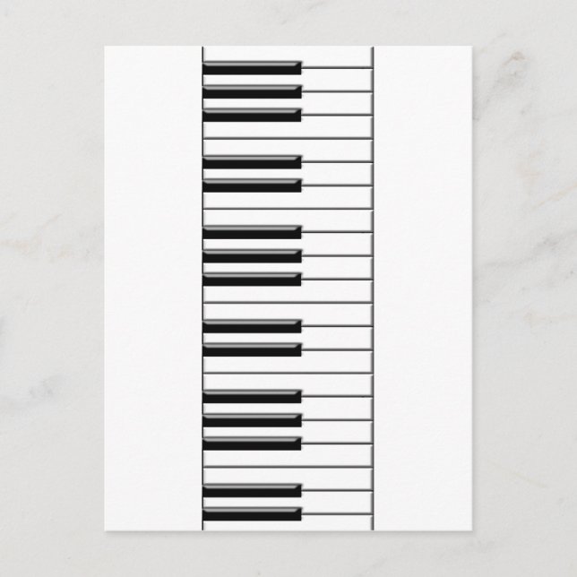 Postal Piano negro y blanco (Anverso)