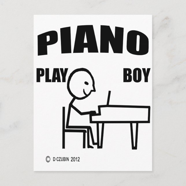 Postal Piano Play Boy (Anverso)