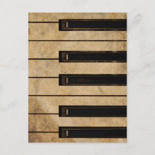 Postal Piano vintage de Grunge